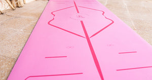 Pink PU Leather Yoga Mat