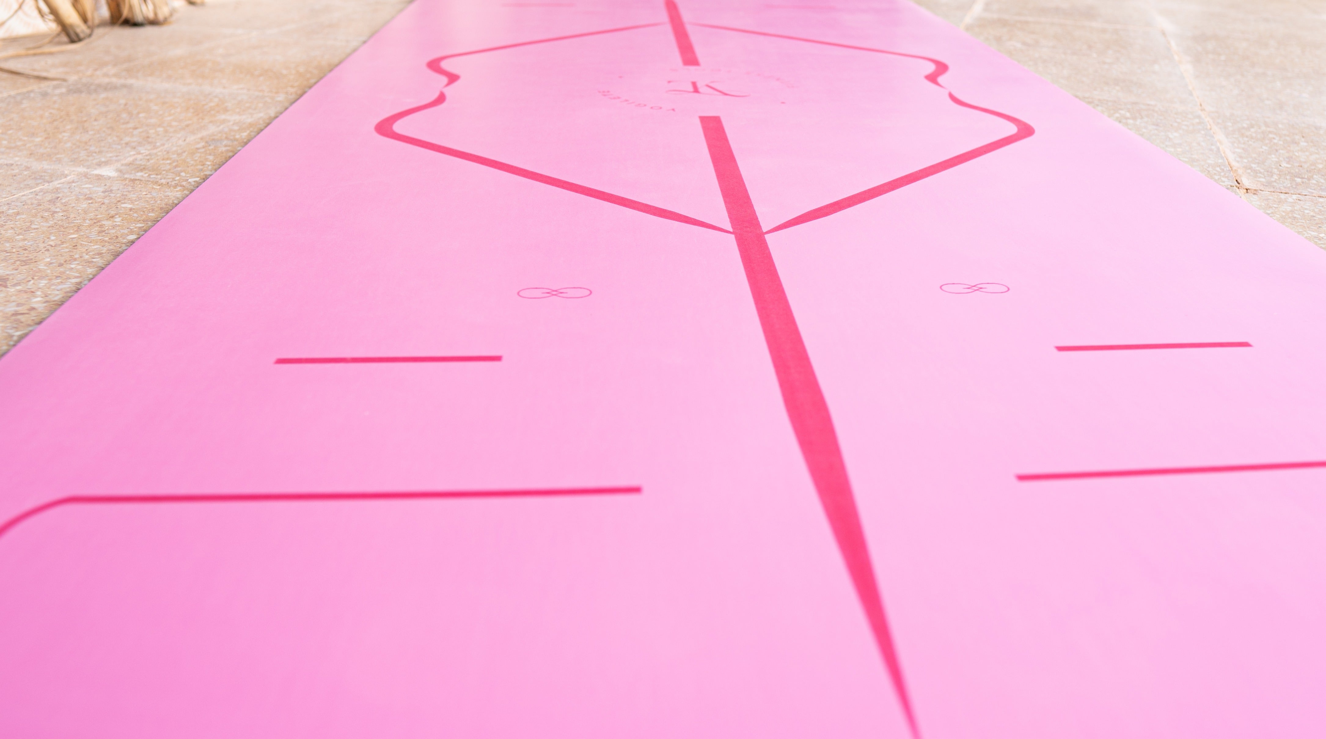 Pink PU Leather Yoga Mat