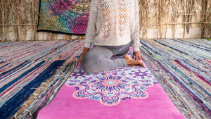 Pink Blossom Suede Yoga Mat