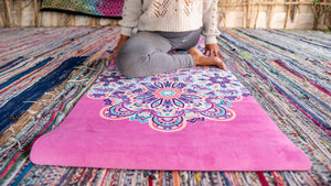 Pink Blossom Suede Yoga Mat